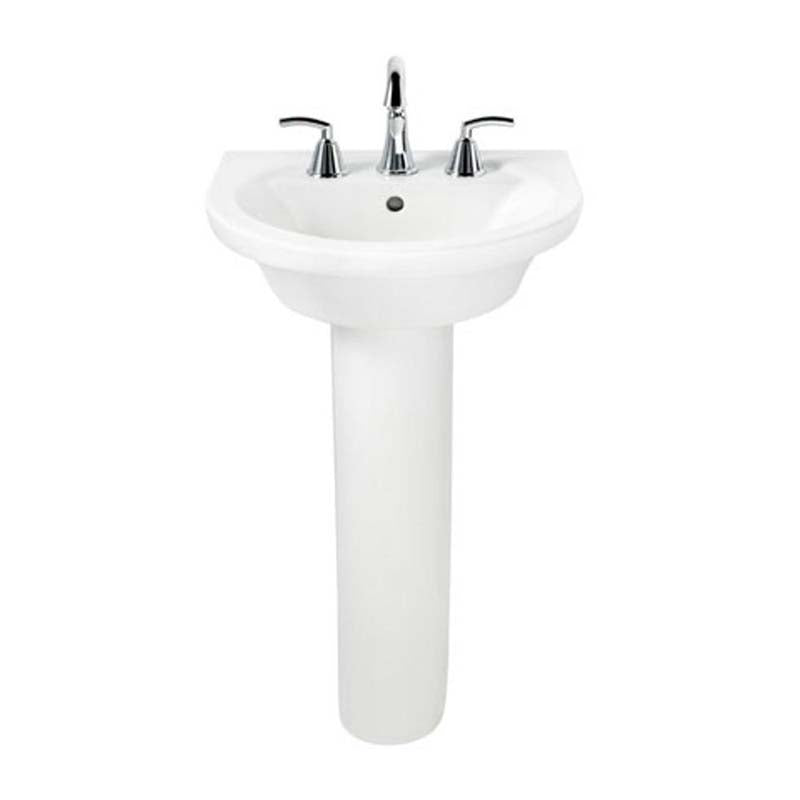 American Standard 0403.800.020 Tropic Petite 8" Center Pedestal Sink in White