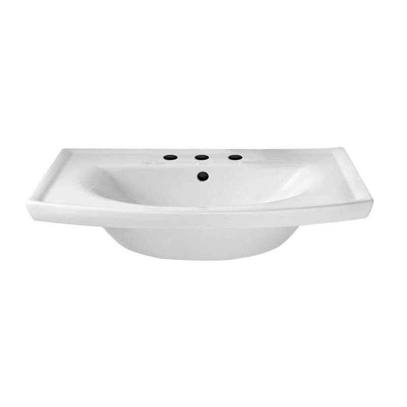 American Standard 0404.008.020 Topic Grande 6" Pedestal Sink Basin in White