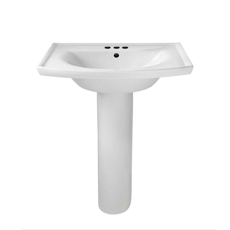 American Standard 0404.400.020 Tropic Grande 4" Faucet Hole Centers Pedestal in White