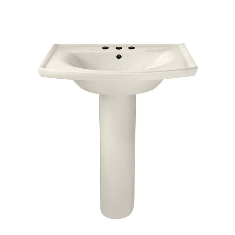 American Standard 0404.800.222 Tropic Grande Pedestal Combo Bathroom Sink in Linen with 8" Faucet Centers
