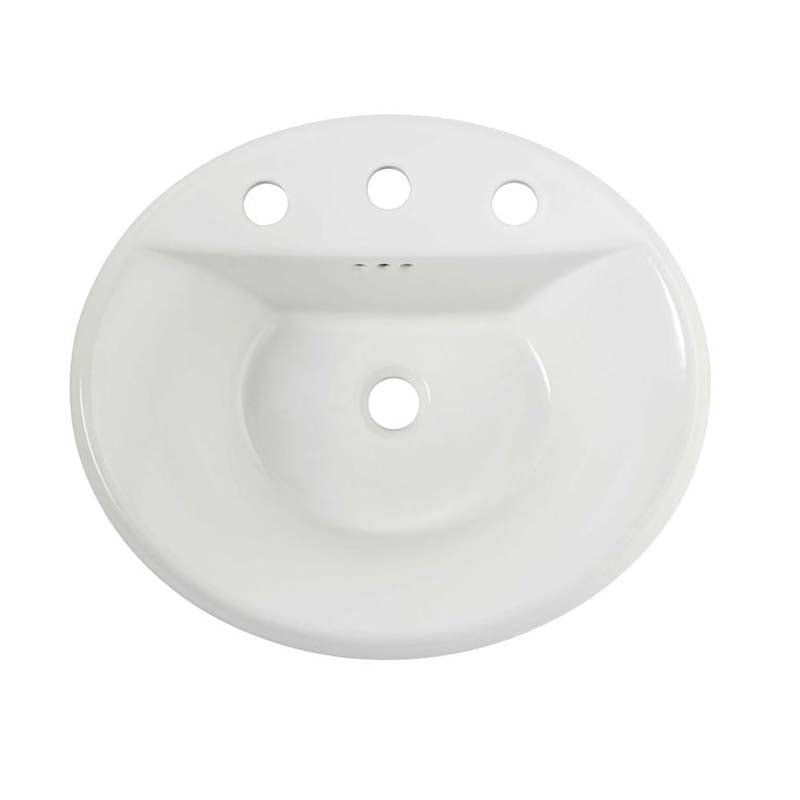 American Standard 0405.008EC.020 Tropic Self-Rimming Bathroom Sink in White
