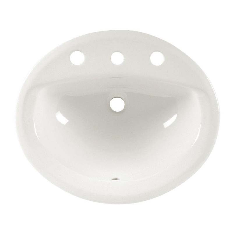 American Standard 0475.020.020 Aqualyn Self-Rimming Drop-In Bathroom Sink in White