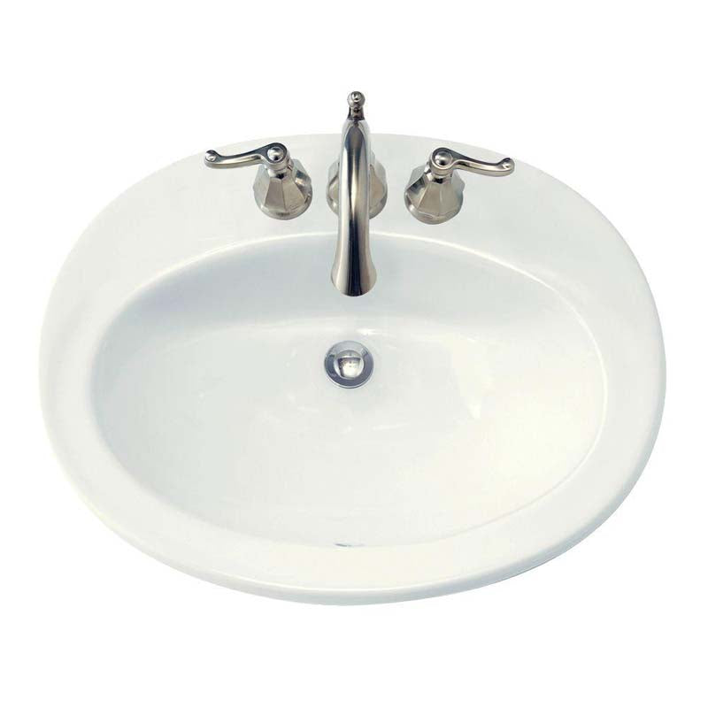 American Standard 0478.403.020 Piazza Self-Rimming Bathroom Sink in White