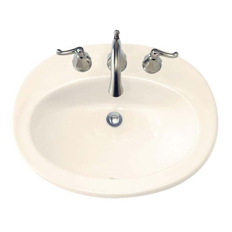 American Standard 0478.803.222 Piazza Self-Rimming Bathroom Sink in Linen