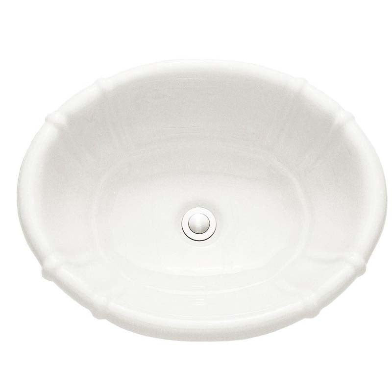American Standard 0544.000.020 Ceramica Decorativa Self-Rimming Bathroom Sink in White