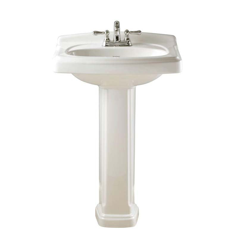 American Standard 0555.401.020 Portsmouth Vitreous China Pedestal Bathroom Sink Combo in White