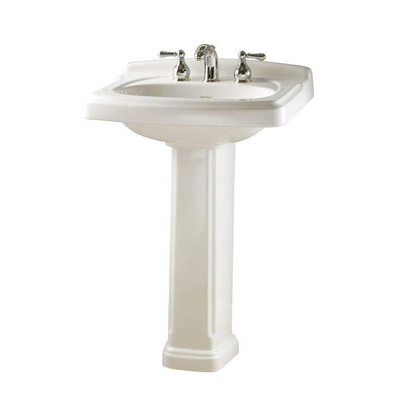 American Standard 0555.801.020 Portsmouth Vitreous China Pedestal Bathroom Sink Combo in White