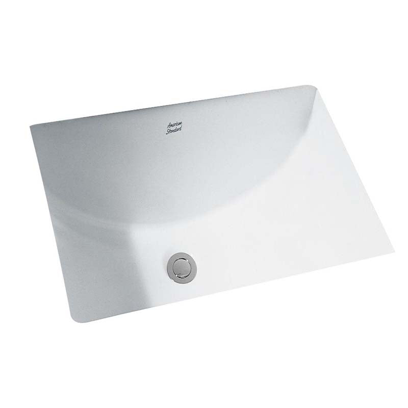 American Standard 0614.000.020 Studio Rectangular Undermount Bathroom Sink in White