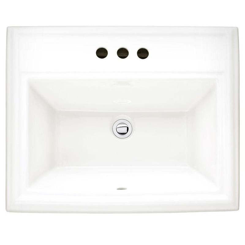 American Standard 0700.004.020 Town Square Self-Rimming Drop-In Bathroom Sink and in White