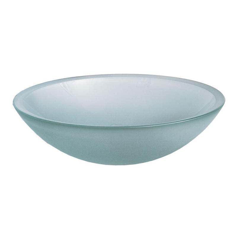 American Standard 0978.000.321 Dorian Console Vessel Sink in Clear Frosted Glass