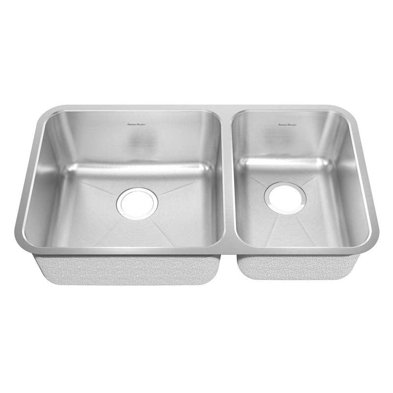 American Standard 14CR.331900.073 Prevoir Undermount Brushed Stainless Steel 32.875" x 18.75" x 9" 0-Hole Double Bowl Kitchen Sink
