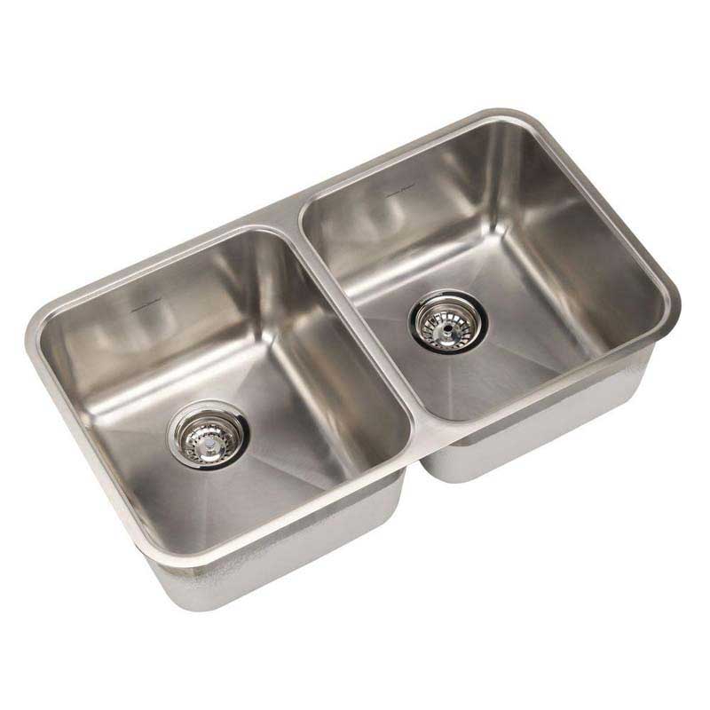 American Standard 14DB.311800.073 Prevoir Undermount Brushed Stainless Steel 30.875" x 17.75" x 9" 0-Hole Double Bowl Kitchen Sink