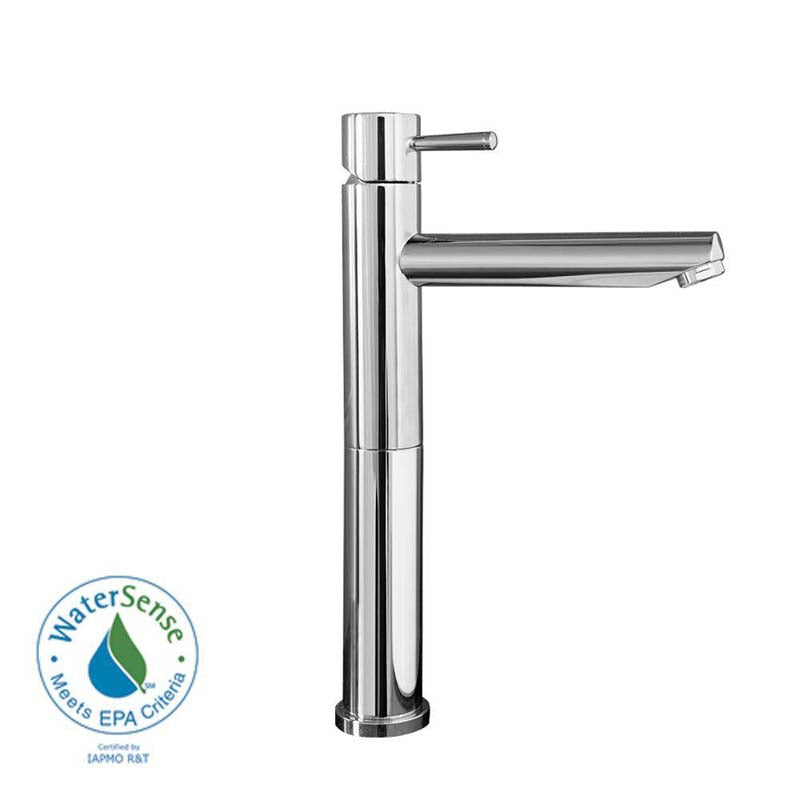 American Standard 2064.152.002 Serin Single Hole 1-Handle Mid-Arc Bathroom Vessel Faucet with Grid Drain in Chrome