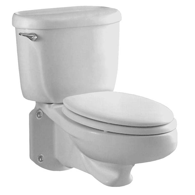 American Standard 2093.100.020 Glenwall Pressure Assisted Wall-Mounted 2-piece 1.6 GPF Elongated Toilet in White