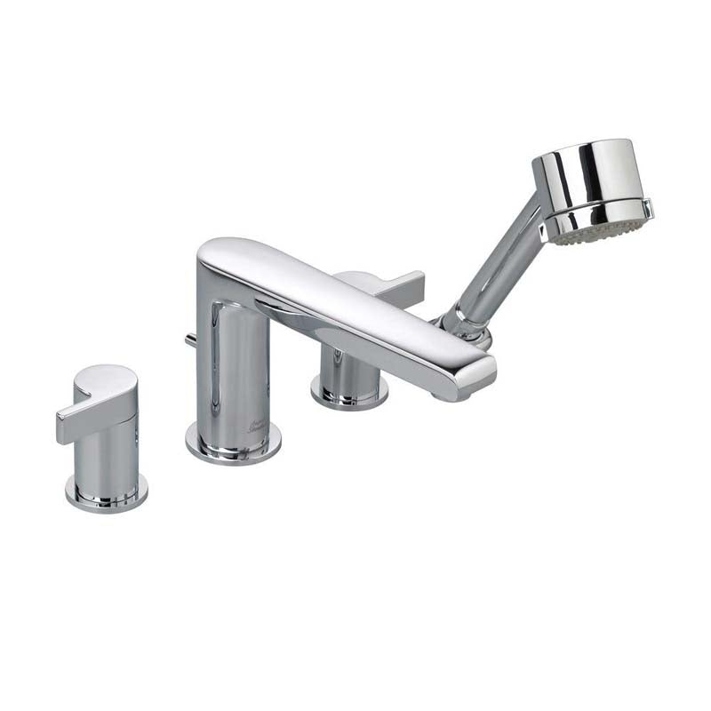 American Standard 2590.901.002 Studio 2-Handle Deck-Mount Roman Tub Faucet with Personal Shower in Polished Chrome