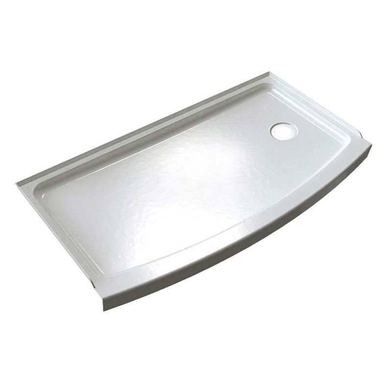 American Standard 2698.ST3R.011 Ovation Curve 30" x 60" Single Threshold Right Hand Drain Shower Base in Arctic
