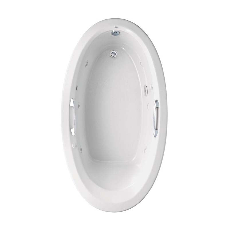 American Standard 2709.048WC.K2.020 Ellisse Oval EcoSilent 5.7 ft. Whirlpool Tub with Chromatherapy in White