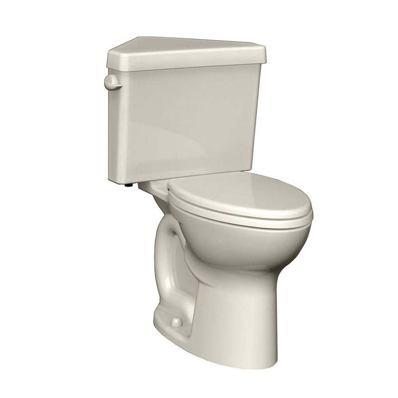 American Standard 270BD001.222 Cadet 3 Powerwash Triangle Right Height 2-piece 1.6 GPF Round Toilet in Linen
