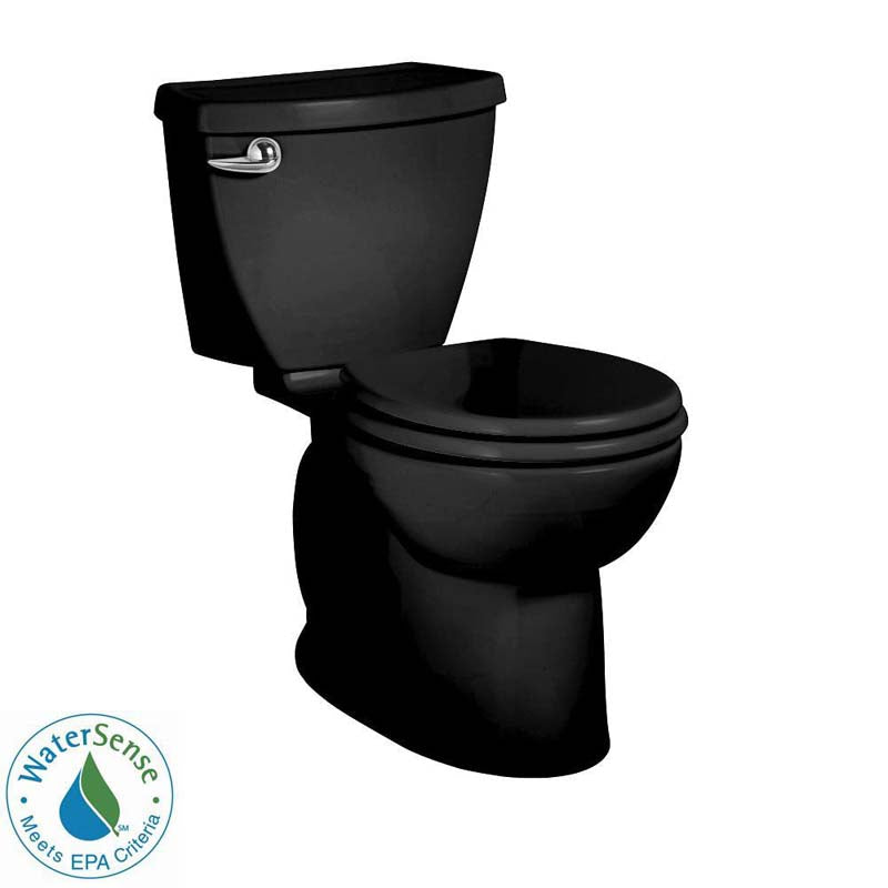 American Standard 270DA101.178 Cadet 3 Powerwash 2-piece 1.28 GPF Round Toilet in Black