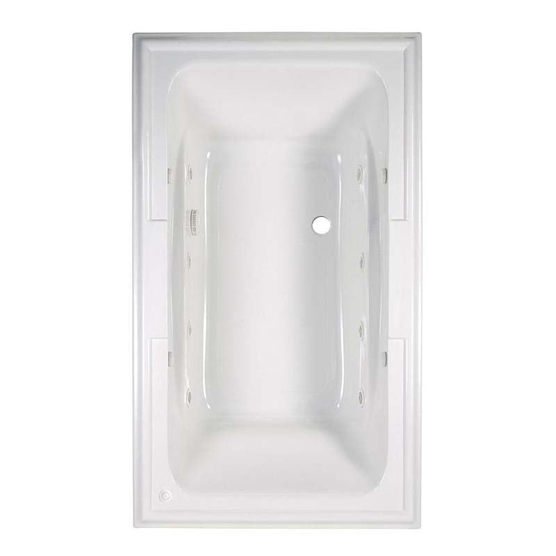 American Standard 2742.448WCK2.020 Town Square EcoSilent 6 ft. Whirlpool and Air Bath Tub with Chromatherapy in White