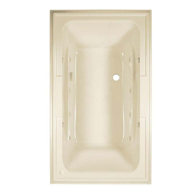 American Standard 2742.448WCK2.222 Town Square EcoSilent 6 ft. Whirlpool and Air Bath Tub with Chromatherapy in Linen