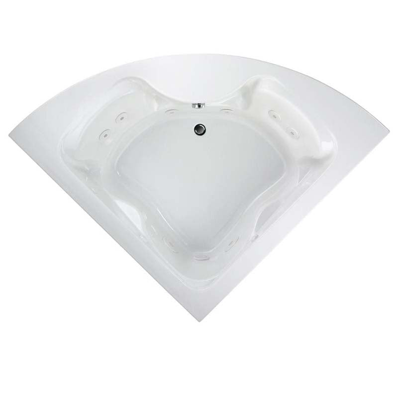 American Standard 2775.018WC.020 Cadet 5 ft. Corner EverClean Whirlpool Tub with Center Drain in White