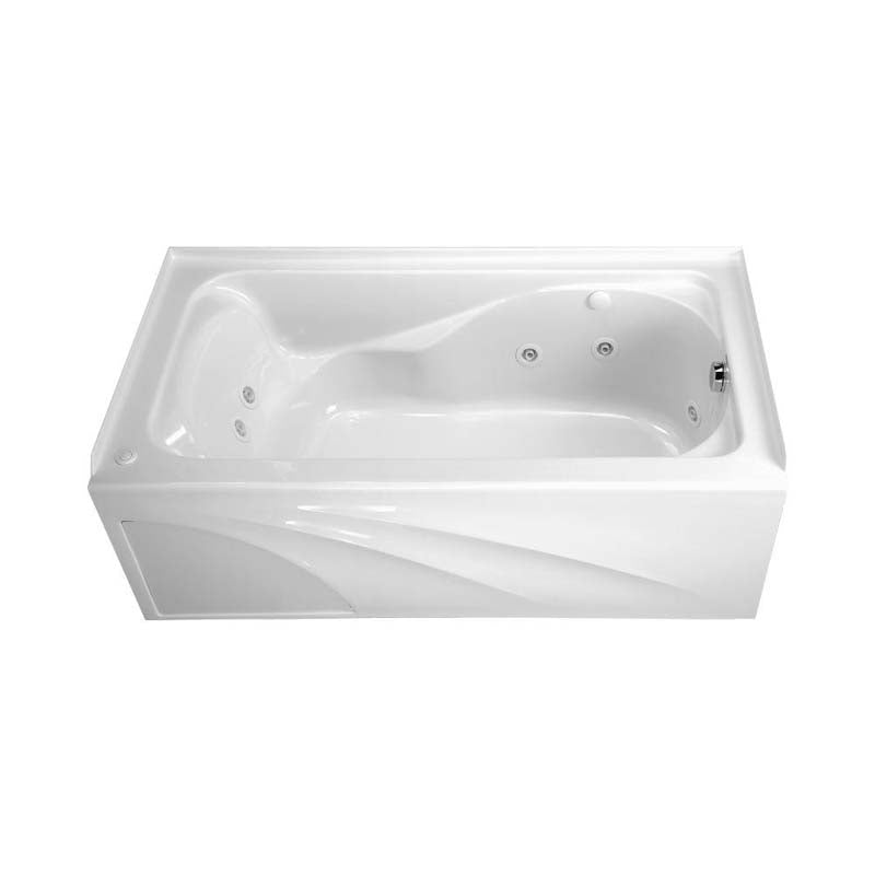 American Standard 2776.118WC.020 Cadet 5 ft. Right Drain Integral Apron EverClean Whirlpool Tub in White