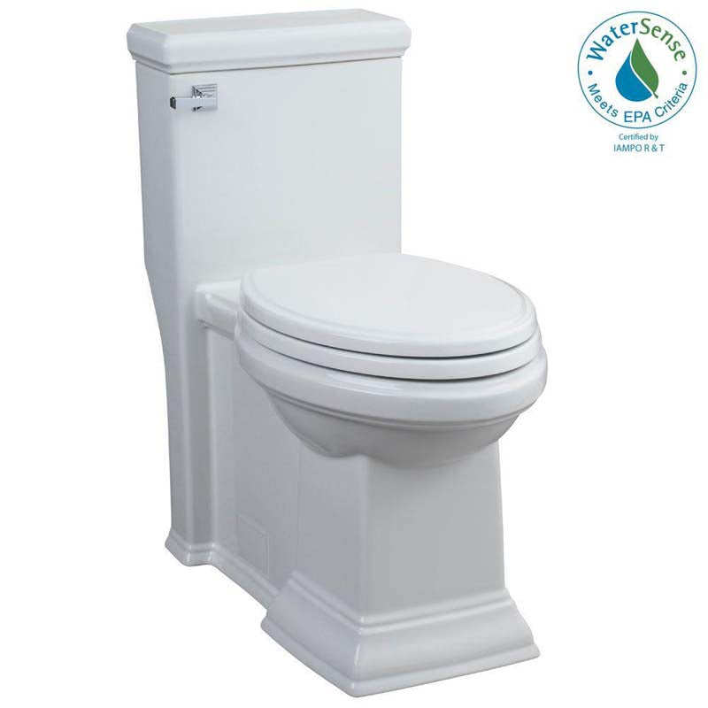 American Standard 2847.128.020 Town Square 1-Piece 1.28 GPF Toilet Elongated Toilet in White