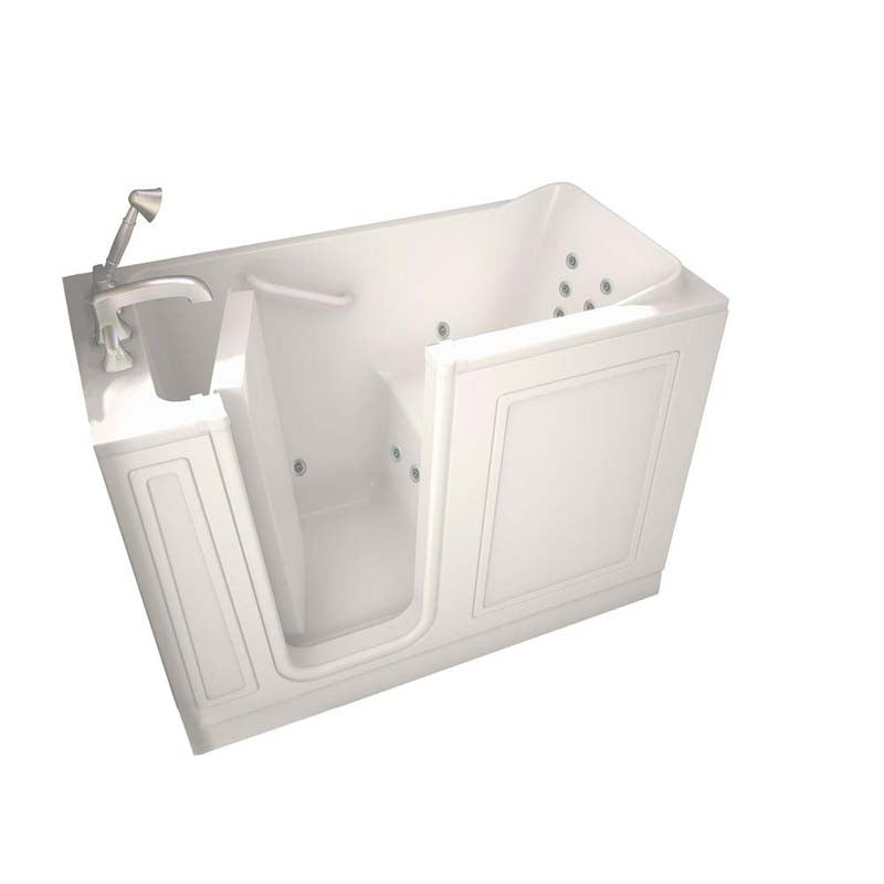 American Standard 2848.100.WLW 4 ft. Left Hand Drain Walk-In Whirlpool Tub in White