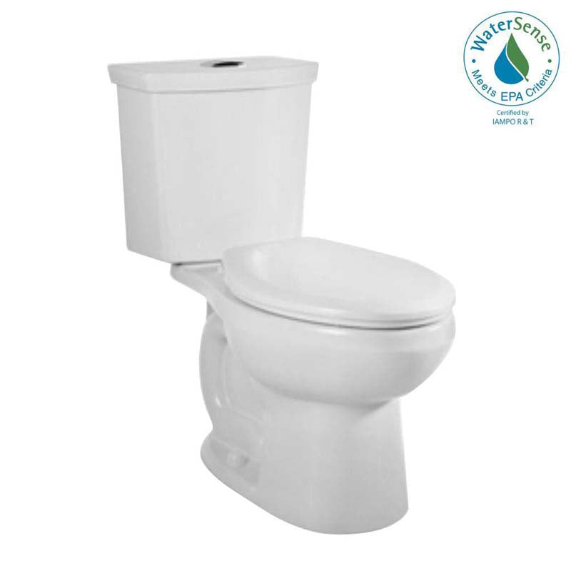 American Standard 2886.216.020 H2Option 2-Piece Dual Flush 1.6/1.0 GPF Right Height Elongated Toilet in White