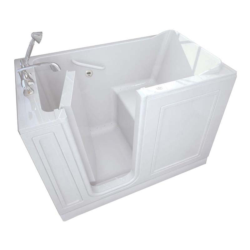 American Standard 3051.114.ALW Left Hand Drain Walk-In Air Spa Tub with Quick Drain in White