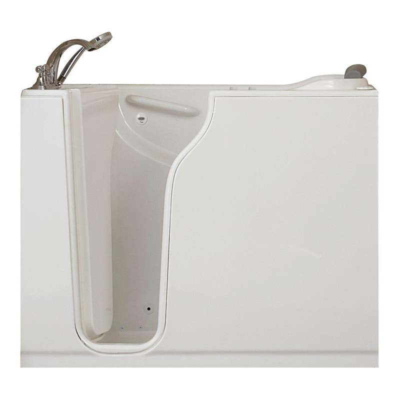 American Standard 3052.104.CLW Left Hand Drain Walk-In Whirlpool Tub with Quick Drain in White