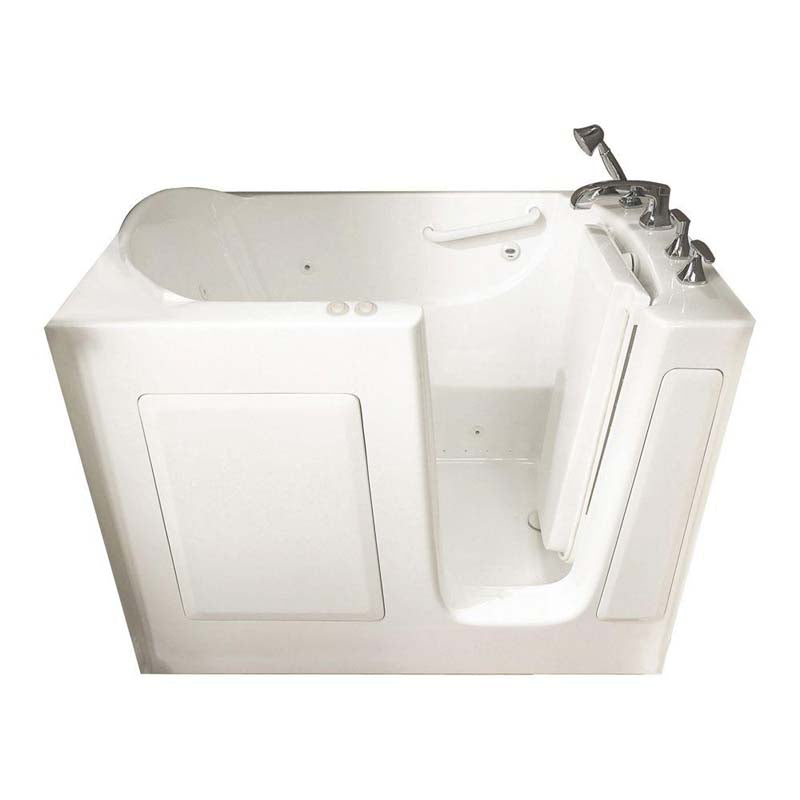 American Standard 3151.204.CRW Right Hand Drain Walk-In Whirlpool Tub with Quick Drain in White