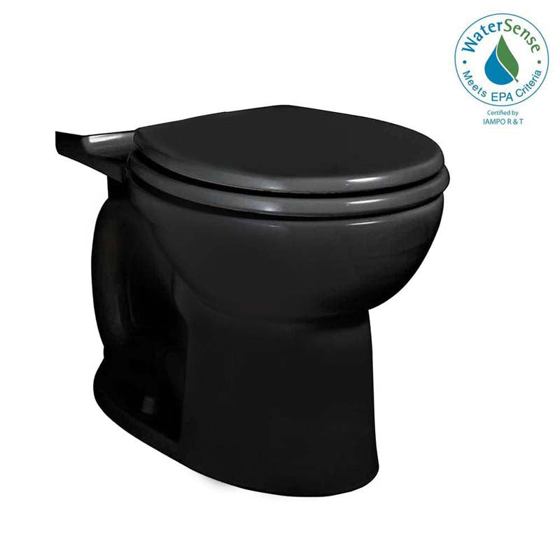 American Standard 3717D.001.178 Cadet 3 FloWise Round Toilet Bowl Only in Black