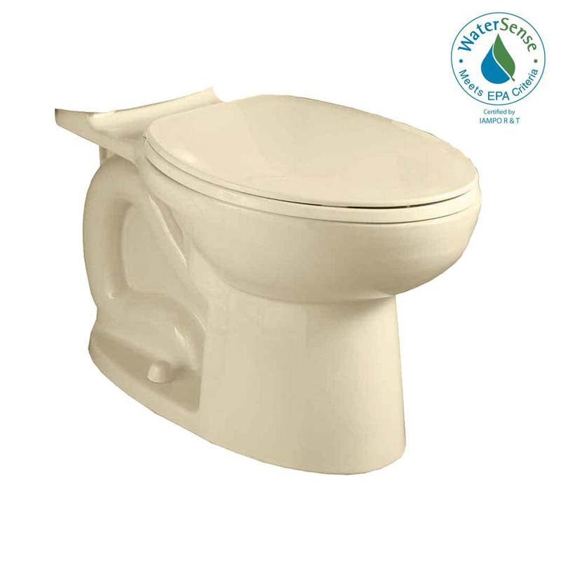 American Standard 3717F.001.021 Cadet 3 FloWise Compact Right Height Elongated Toilet Bowl Only in Bone