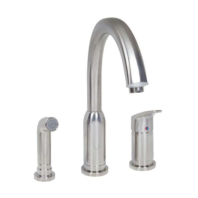 American Standard 4101.301.075 Arch Single-Handle Side Sprayer Kitchen Faucet in Stainless Steel