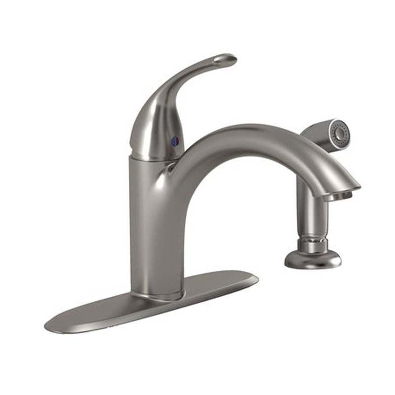 American Standard 4433.001.075 Quince Single-Handle Side Sprayer Kitchen Faucet in Stainless Steel