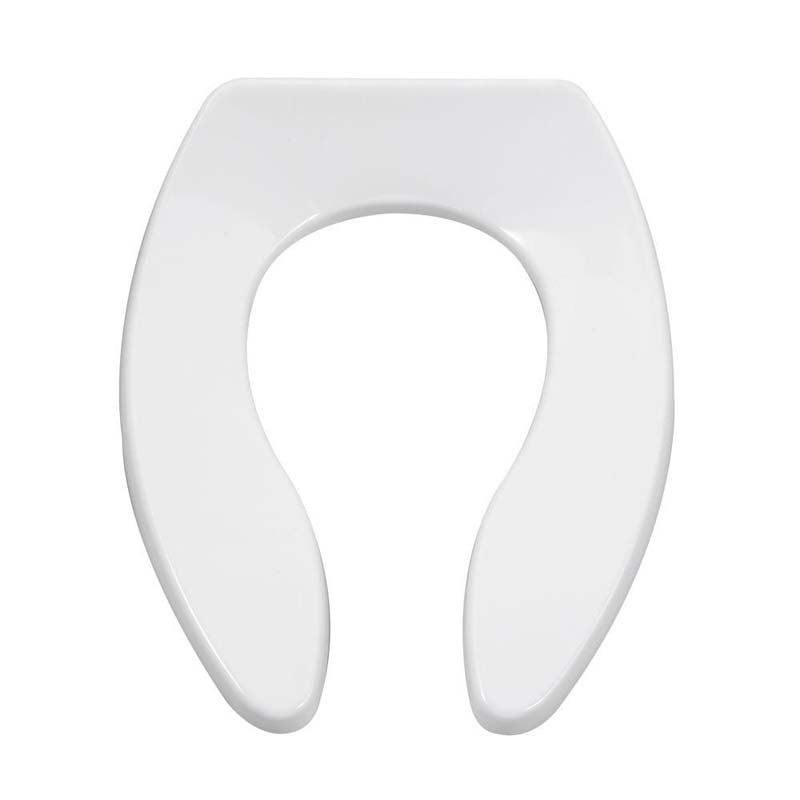 American Standard 5905.100.020 Commercial Heavy-Duty Elongated Open Front Toilet Seat in White