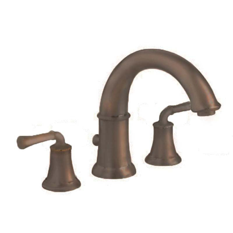 American Standard 7420.900.224 Portsmouth Deck-Mount Tub Filler, Less Personal Shower, Lever Handles in Oil Rubbed Bronze