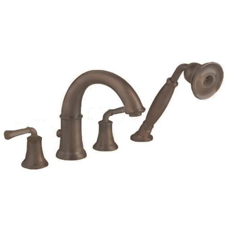 American Standard 7420.901.224 Portsmouth Deck-Mount Tub Filler with Personal Shower, Lever Handles in Oil Rubbed Bronze