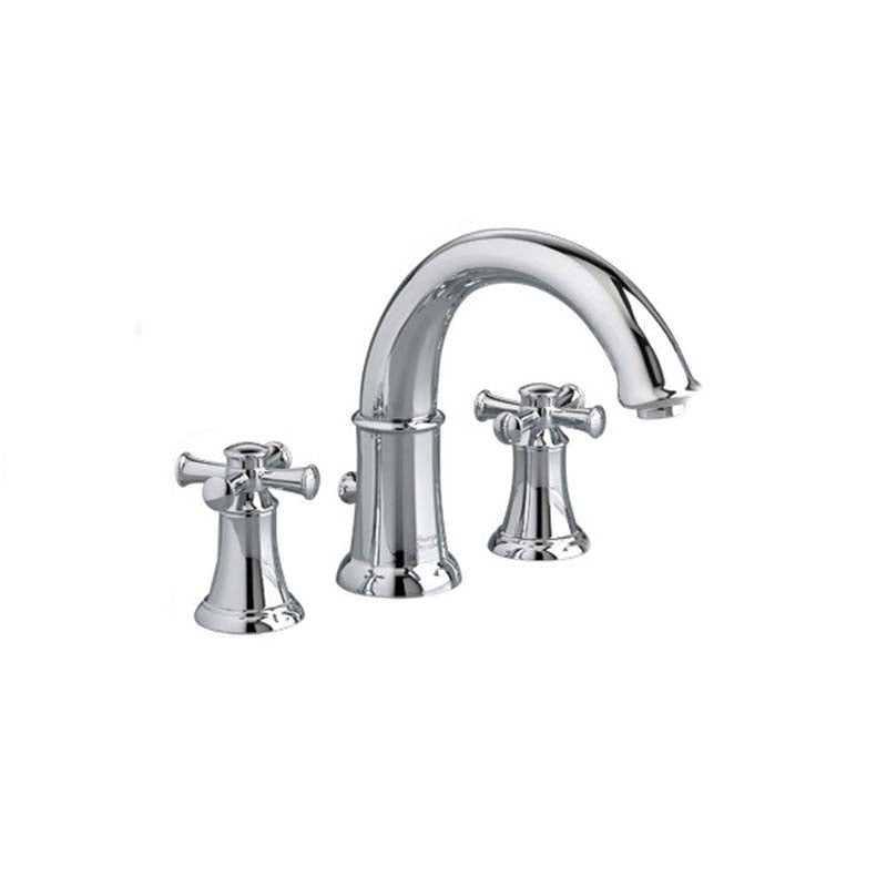 American Standard 7420.920.002 Portsmouth Deck-Mount Tub Filler, Less Personal Shower, Cross Handles in Polished Chrome