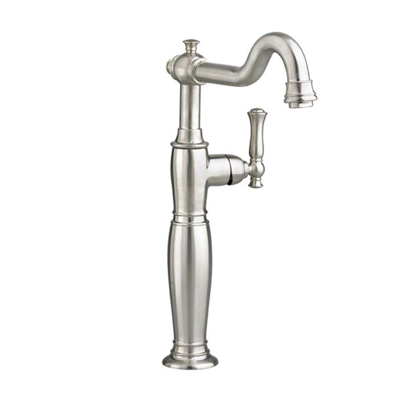 American Standard 7440.151.295 Quentin Vessel Single Hole 1-Handle Bathroom Faucet with Less Drain in Satin Nickel