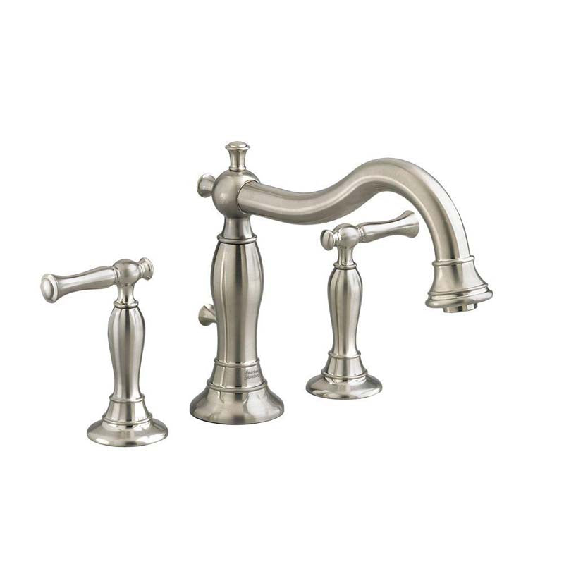 American Standard 7440.900.295 Quentin 2-Handle Deck-Mount Roman Tub Faucet with Less Handshower in Satin Nickel