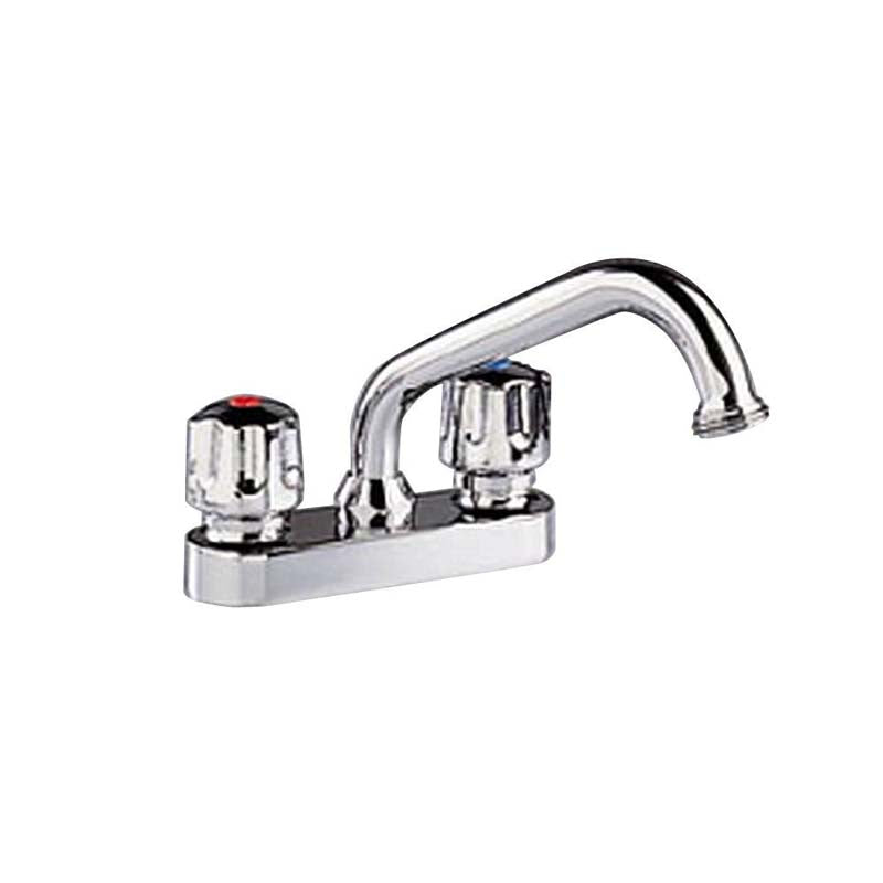 American Standard 7573.140.002 Cadet 2-Handle Kitchen Faucet in Chrome with Hose End