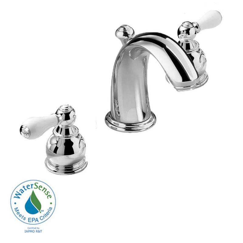 American Standard 7881.712.002 Hampton 8" Widespread 2-Handle Mid-Arc Bathroom Faucet in Polished Chrome with Speed Connect Drain
