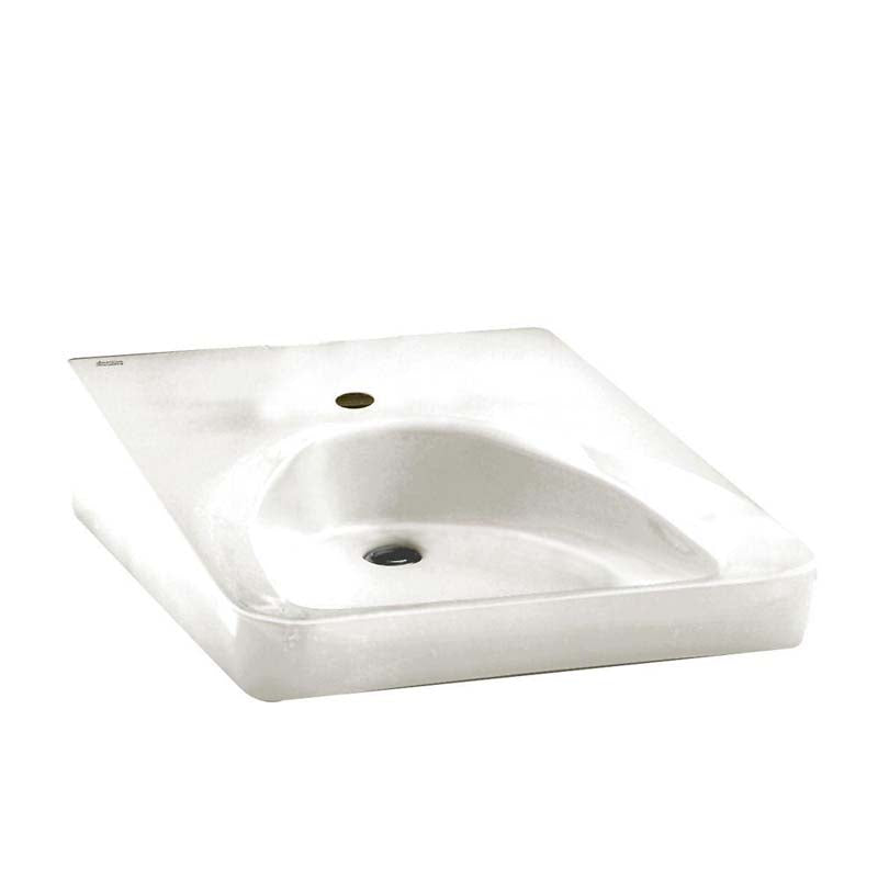 American Standard 9140.047.020 Wheelchair Users Wall-Mount Bathroom Sink in White