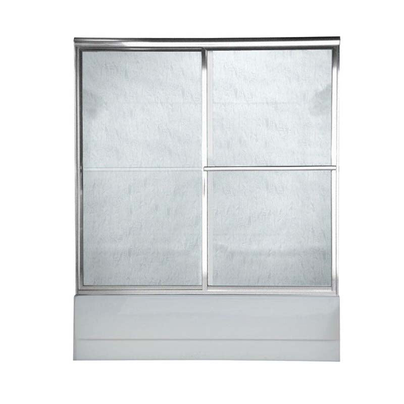 American Standard AM00790.422.213 Prestige Framed Bypass Shower Doors in Silver with Rain Glass