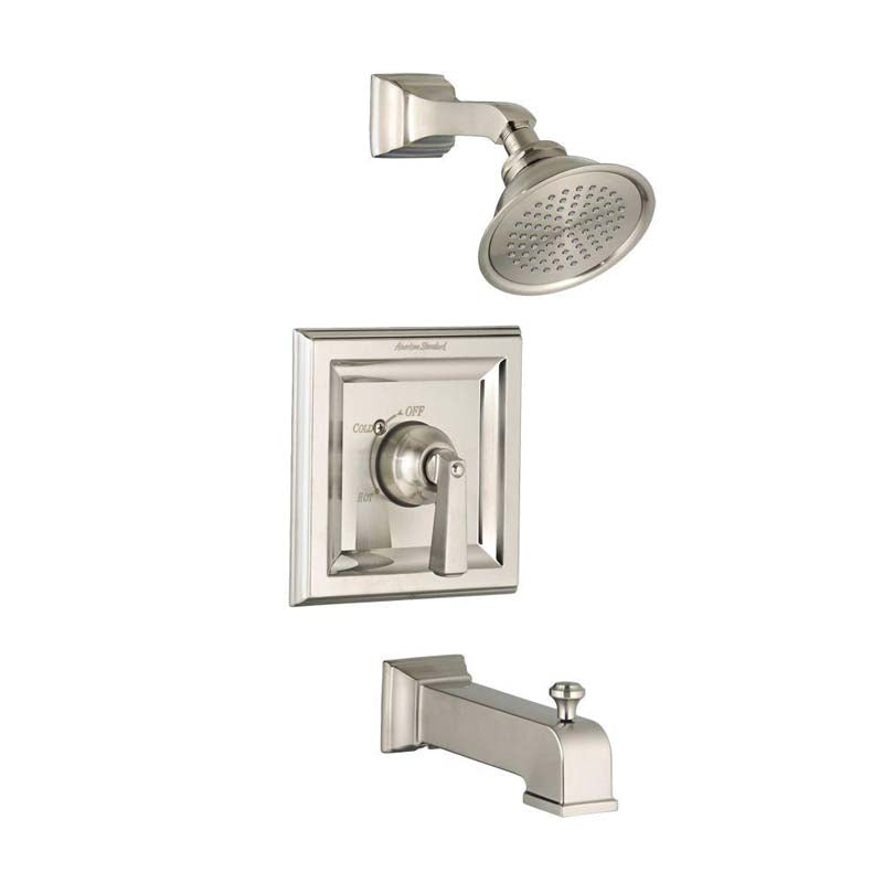 American Standard T555.502.295 Town Square 1-Handle Tub and Shower Faucet Trim Kit in Satin Nickel (Valve Not Included)