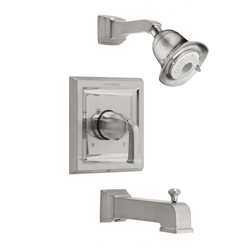 American Standard T555.528.295 Town Square Single-Handle 3-Function Tub and Shower Trim Kit in Satin Nickel with Less Rough Valve Body