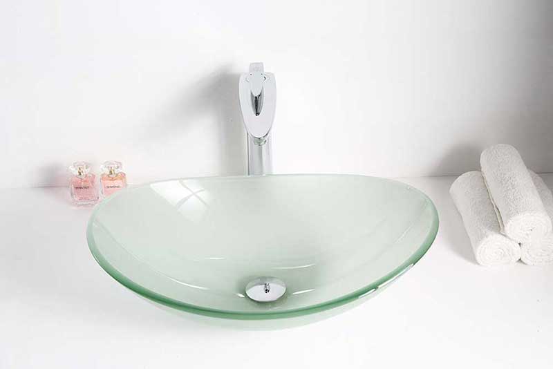 Anzzi Forza Series Deco-Glass Vessel Sink in Lustrous Frosted Finish 4